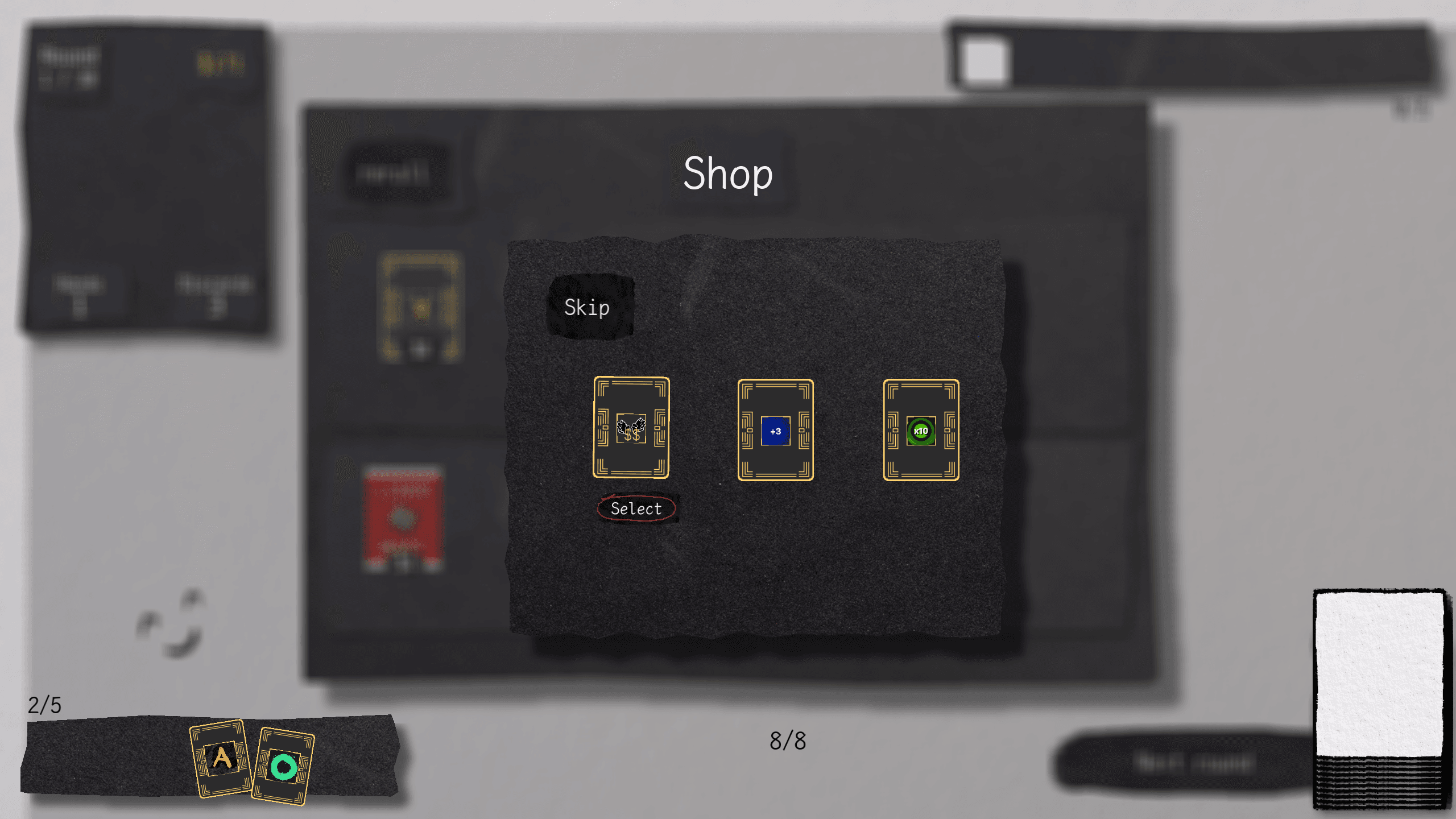 Build Your Deck - LingoRogue gameplay screenshot